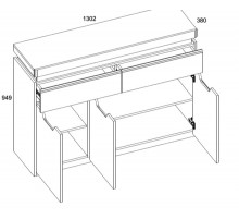 Тумба Torino 3D2S