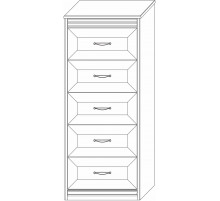 Комод Высокий Неаполь Ясень анкор светлый (патина "серебро")